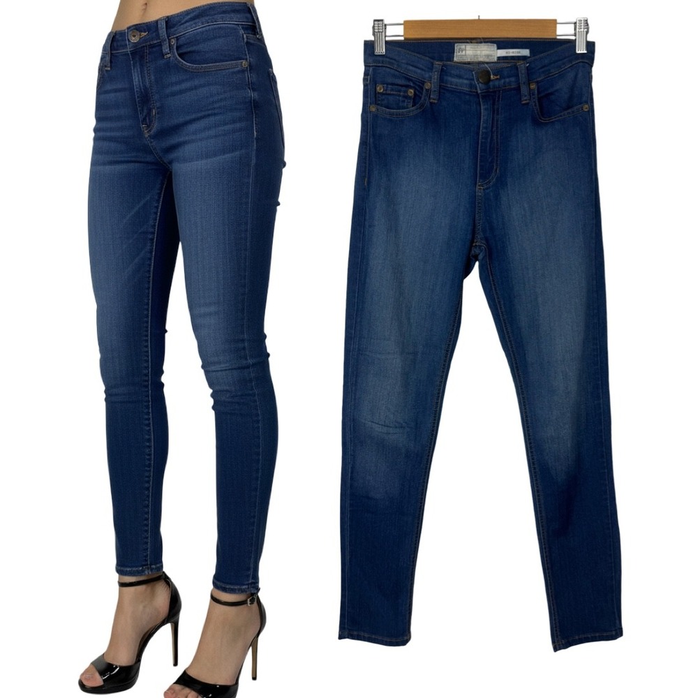 Free People Women Hi Rise Skinny Jeans Dark Wash Stretch Sizeโ 27